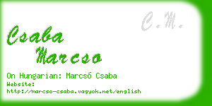 csaba marcso business card