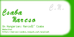 csaba marcso business card